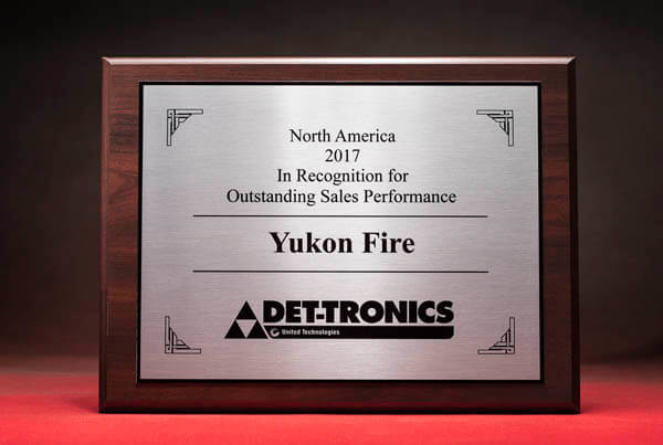 Det-tronics Yukon Fire Outstanding Sales Award